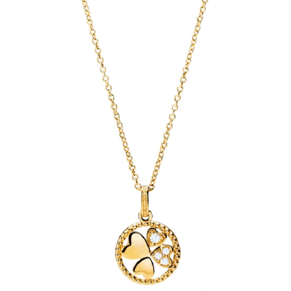 Colar Link com Zircónias – Trevo