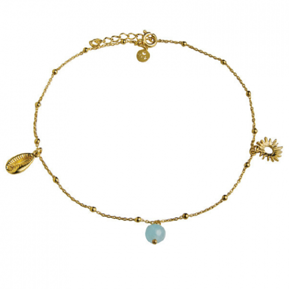 Pulseira Tornozelo Link Bali Style